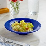 Acopa Foundations 8 oz. Blue Wide Rim Melamine Salad Bowl - 12/Pack