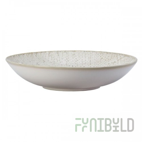 Luzerne Knit by Oneida 1880 Hospitality L6800000760 7 oz. Porcelain Deep Coupe Plate / Low Bowl - 48/Case