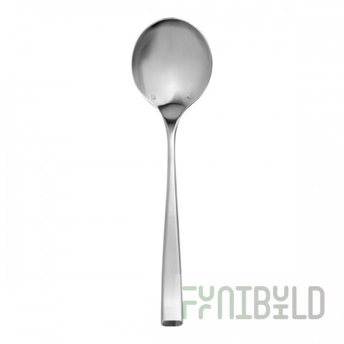 Chef & Sommelier Harper Satin 7 1/8'' 18/10 Stainless Steel Extra Heavy Weight Soup Spoon by Arc Cardinal - 36/Case