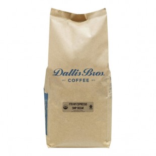 Dallis Bros Fair Trade Organic New York Espresso Decaf Whole Bean Espresso 5 lb. - 2/Case