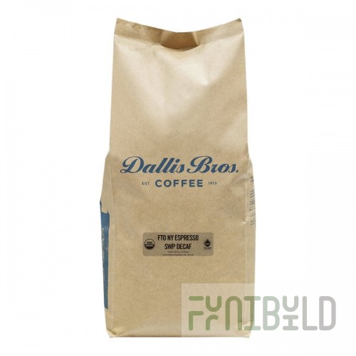 Dallis Bros Fair Trade Organic New York Espresso Decaf Whole Bean Espresso 5 lb. - 2/Case