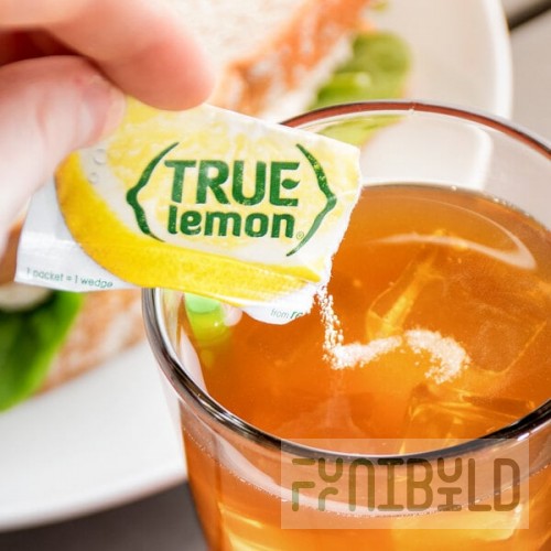 True Citrus 0.8 Gram Unsweetened Lemon Mix Portion Packet - 500/Case