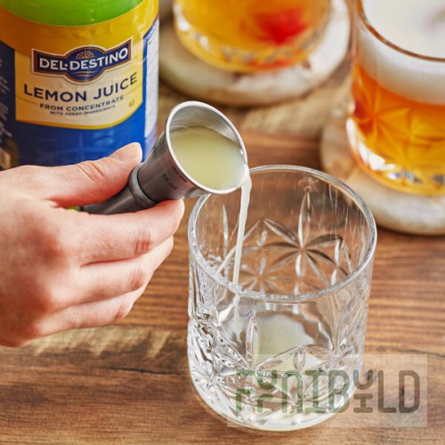 Del Destino 100% Lemon Juice 32 oz. - 12/Case