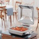 Acopa Voyage 5 Qt. 2/3 Size Stainless Steel Induction Chafer with Glass Top and Soft-Close Lid