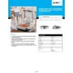 Acopa Voyage 5 Qt. 2/3 Size Stainless Steel Induction Chafer with Glass Top and Soft-Close Lid