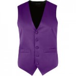Henry Segal Men's Customizable Burgundy Satin Server Vest - 2XL