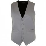 Henry Segal Men's Customizable Burgundy Satin Server Vest - 2XL