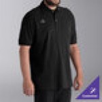 National Patrol by Henry Segal Unisex Customizable Black Short Sleeve Pique Polo Shirt with Wood Buttons - Cotton / Poly Blend - L National Patrol by Henry Segal Unisex Customizable Black Short Sleeve Pique Polo Shirt with Wood Buttons - Cotton / Poly Blend - L