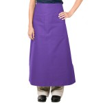 Intedge Purple Poly-Cotton Bistro Apron with 2 Pockets - 38 Intedge Purple Poly-Cotton Bistro Apron with 2 Pockets - 38