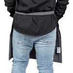 Uncommon Chef 3129 Pinstripe Customizable Denim Ardor Waist Apron with Black Webbing and 3 Pockets - 18