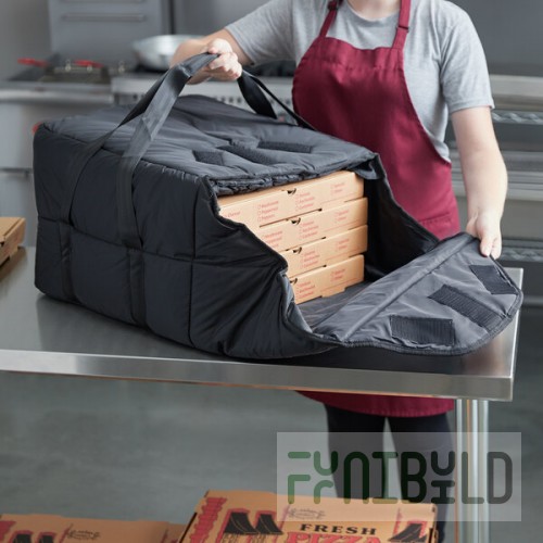 Vesture NextPhase Black Insulated Pizza Delivery Bag with Bio-PCM Technology, 18