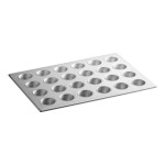 Baker's Lane 24 Cup 3.8 oz. Glazed Aluminized Steel Muffin / Cupcake Pan - 26