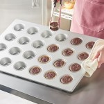 Baker's Lane 24 Cup 3.8 oz. Glazed Aluminized Steel Muffin / Cupcake Pan - 26