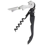 Franmara 5409 Duo-Lever Waiter's Corkscrew with Black Enamel Handle and Smart-Kut Cutter Franmara 5409 Duo-Lever Waiter's Corkscrew with Black Enamel Handle and Smart-Kut Cutter