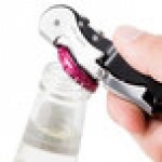 Franmara 5409 Duo-Lever Waiter's Corkscrew with Black Enamel Handle and Smart-Kut Cutter Franmara 5409 Duo-Lever Waiter's Corkscrew with Black Enamel Handle and Smart-Kut Cutter