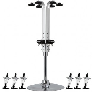 Precision Pours ROL 7/8 oz MO Rack & Pour 0.875 oz. Rotary 6 Bottle Measured Liquor Pourer and Rack System Precision Pours ROL 7/8 oz MO Rack & Pour 0.875 oz. Rotary 6 Bottle Measured Liquor Pourer and Rack System