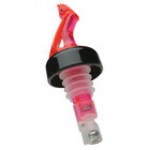 Precision Pours 12 CL C/F 0.5 oz. Crystal Clear Measured Liquor Pourer with Collar and Fliptop - 12/Pack