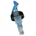 Precision Pours 12 CL C/F 0.5 oz. Crystal Clear Measured Liquor Pourer with Collar and Fliptop - 12/Pack