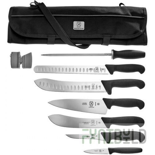 Mercer Culinary BPX® 9-Piece BBQ Competition Knife Roll Set M13752