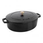 Staub 6.25 Qt. White Enameled Cast Iron Oval Dutch Oven 1027850