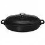 Chasseur 6.34 Qt. Black Enameled Cast Iron Oval Brazier / Casserole Dish with Cover by Arc Cardinal FN431 Chasseur 6.34 Qt. Black Enameled Cast Iron Oval Brazier / Casserole Dish with Cover by Arc Cardinal FN431