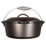 Lodge L8DO3 5 Qt. Pre-Seasoned Cast Iron Dutch Oven with Spiral Bail Handle Lodge L8DO3 5 Qt. Pre-Seasoned Cast Iron Dutch Oven with Spiral Bail Handle
