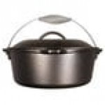 Lodge L8DO3 5 Qt. Pre-Seasoned Cast Iron Dutch Oven with Spiral Bail Handle Lodge L8DO3 5 Qt. Pre-Seasoned Cast Iron Dutch Oven with Spiral Bail Handle