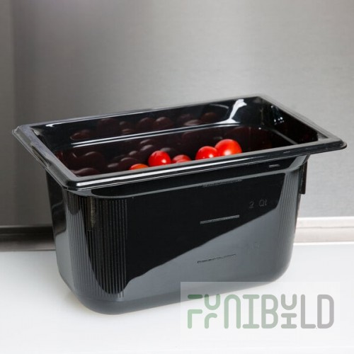 Vollrath 8046420 Super Pan® 1/4 Size Black Polycarbonate Food Pan - 6