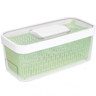 OXO GreenSaver 5 Qt. Rectangular Polypropylene Produce Keeper with Colander and Lid OXO GreenSaver 5 Qt. Rectangular Polypropylene Produce Keeper with Colander and Lid