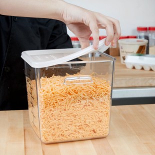 Rubbermaid® 2, 4, 6, 8 Qt. White Square Polyethylene Food Storage Container Lid