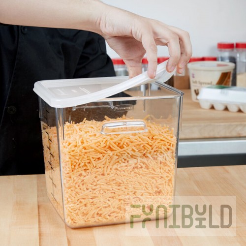 Rubbermaid® 2, 4, 6, 8 Qt. White Square Polyethylene Food Storage Container Lid