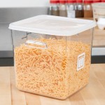 Rubbermaid® 2, 4, 6, 8 Qt. White Square Polyethylene Food Storage Container Lid