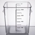 Rubbermaid® 2, 4, 6, 8 Qt. White Square Polyethylene Food Storage Container Lid
