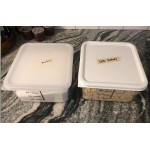 Rubbermaid® 2, 4, 6, 8 Qt. White Square Polyethylene Food Storage Container Lid