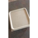 Rubbermaid® 2, 4, 6, 8 Qt. White Square Polyethylene Food Storage Container Lid