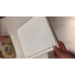 Rubbermaid® 2, 4, 6, 8 Qt. White Square Polyethylene Food Storage Container Lid