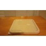 Rubbermaid® 2, 4, 6, 8 Qt. White Square Polyethylene Food Storage Container Lid