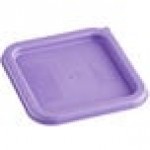 Vigor 2 and 4 Qt. Purple Allergen-Free Square Polypropylene Food Storage Container Lid