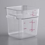 Vigor 2 and 4 Qt. Purple Allergen-Free Square Polypropylene Food Storage Container Lid