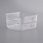 Vigor 2 and 4 Qt. Purple Allergen-Free Square Polypropylene Food Storage Container Lid