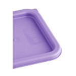 Vigor 2 and 4 Qt. Purple Allergen-Free Square Polypropylene Food Storage Container Lid