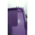 Vigor 2 and 4 Qt. Purple Allergen-Free Square Polypropylene Food Storage Container Lid