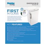 Danby DH032A1W-D Health 3.2 Cu. Ft. White Solid Door Reach-In Medical Refrigerator with Digital Data Logger