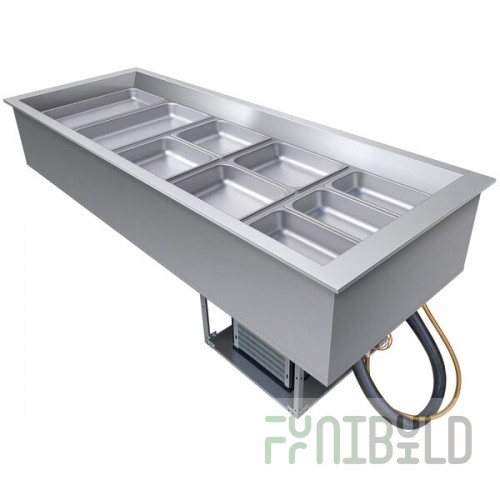 Hatco CWBP-5 Five Pan Slanted Drop-In Refrigerated Cold Food Well with Drain - 120V