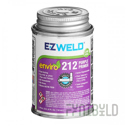 E-Z Weld EZ21201N 4 oz. Purple PVC Primer