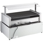 Avantco RG1850NS 50 Hot Dog Non-Stick Roller Grill with 48 Bun Warmer and Pass-Through Canopy - 120V, 1460W