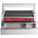 Avantco RG1850NS 50 Hot Dog Non-Stick Roller Grill with 48 Bun Warmer and Pass-Through Canopy - 120V, 1460W
