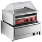 Avantco RG1850NS 50 Hot Dog Non-Stick Roller Grill with 48 Bun Warmer and Pass-Through Canopy - 120V, 1460W