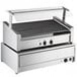 Avantco RG1850NS 50 Hot Dog Non-Stick Roller Grill with 48 Bun Warmer and Pass-Through Canopy - 120V, 1460W