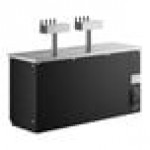 Avantco UDD-72-HC (2) Four Tap Shallow Depth Kegerator Beer Dispenser - Black, (3) 1/2 Keg Capacity